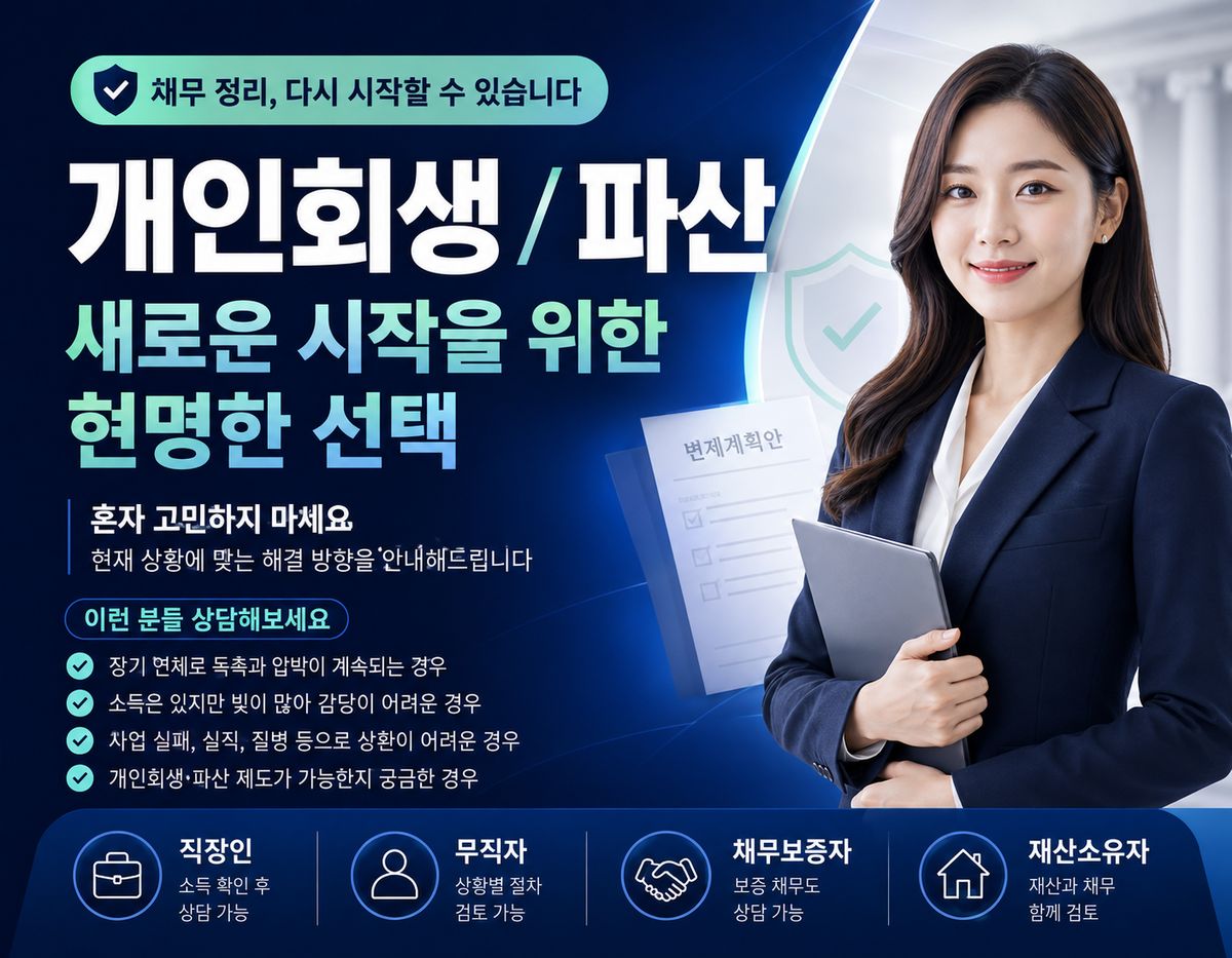 가장동 개인회생변호사 상담 안내